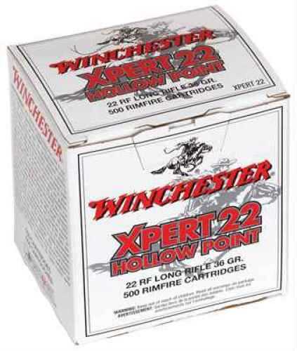 22 Long Rifle 500 Rounds Ammunition Winchester 36 Grain Hollow Point